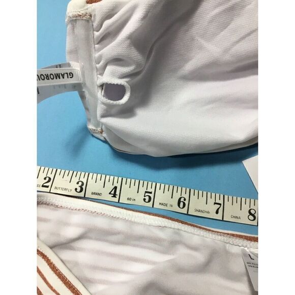 Glamorous Women’s Orange Rust Two-piece Bikini Set Size Bottom-L. top-XL - Picture 9 of 10